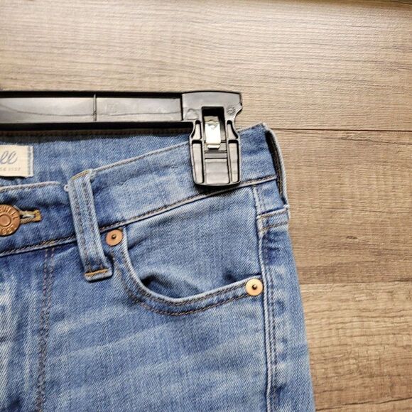 Madewell Distressed‎ High Riser Skinny Cut Edge Jeans Blue Womens Size 25 Denim - Picture 7 of 16